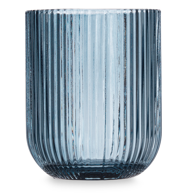 Pahare joase pentru apa LINES din sticla canelata, set de 6, 270 ml