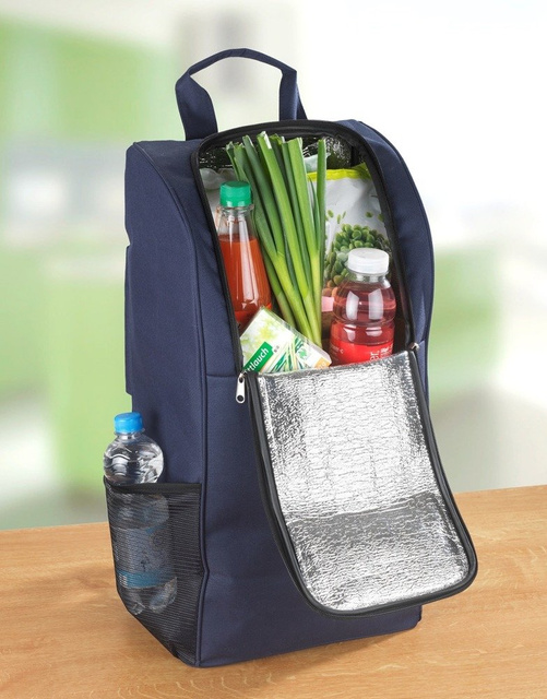 Cărucior de cumpărături cu mâner telescopic și scaun rabatabil, geantă spațioasă pe cadru cu roți triple - 35 l