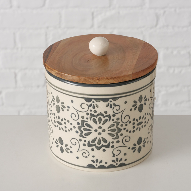 Borcan decorativ KINA din ceramica, Ø 12 cm