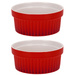 Boluri ceramice colorate, forme multifuncționale 260 ml - 2 buc., roșu