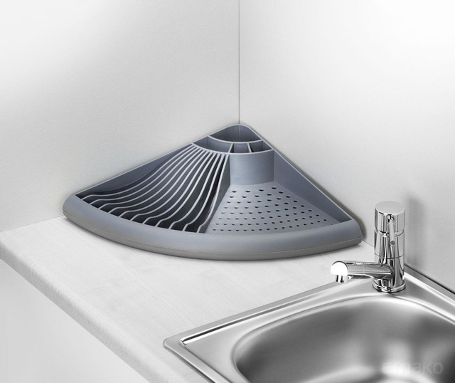 Uscător de vase colțar, scurgător, WENKO