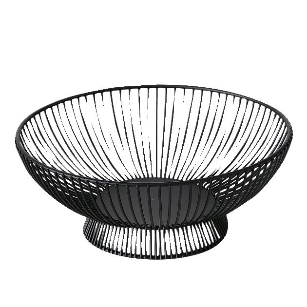 Fructiera metalica, Balu, 2 buc, negru