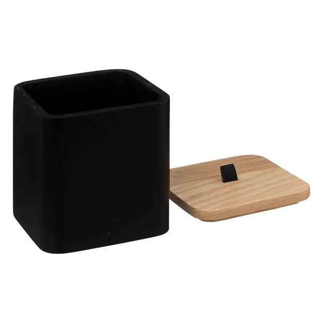 Recipient pentru dischete și bețișoare demachiante NATUREO, 9,1 x 9,1 x 10,3 cm