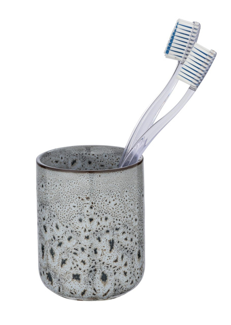 Suport OVIEDO pentru periuta de dinti, ceramica, Ø 7,5 cm, gri, Wenko