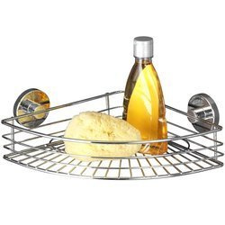 Raft de col pentru baie BARI, Vacuum-Loc - oțel cromat, WENKO, argintiu lucios