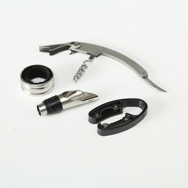 Set accesorii vin, 5 piese, inox