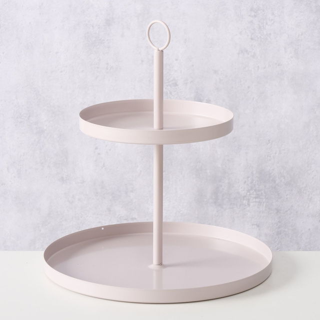 Etajeră metalică SAMINA, bej, înălțime 34 cm