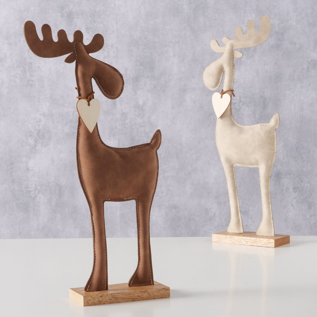 Figurina de ren handmade BOONER, 34 cm, maro