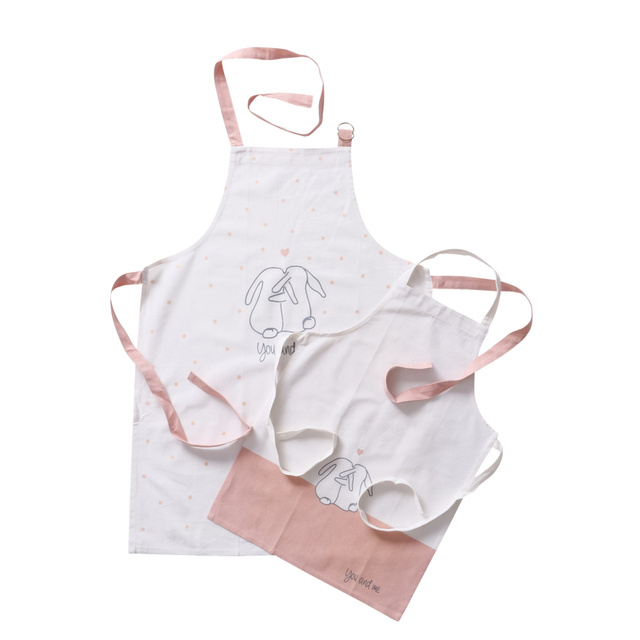 Sorturi de bucatarie din bumbac: set pentru copil si parinte