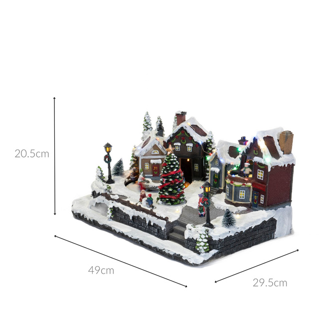 Figurina scena de Craciun mobila cu iluminare, 45 x 20,5 cm
