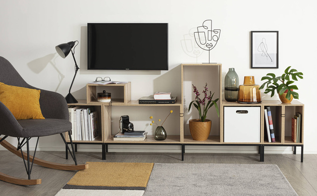 Raft decorativ, 4 rafturi, 68 cm