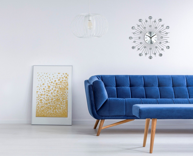 Ceas de perete, Argintiu, 33 cm, Atmosphera Créateur d'intérieur