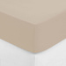 Cearceaf cu bandă elastică, 90 x 190 cm, bumbac, bej
