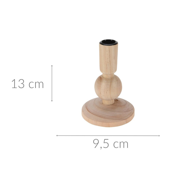 Sfeșnic din lemn natural, înălțime 23 cm