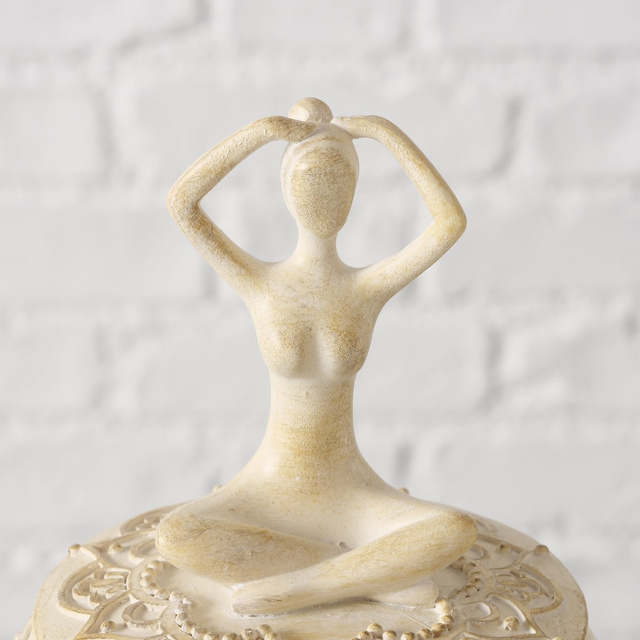 Recipient de depozitare cu motiv YOGA, Ø 10 cm