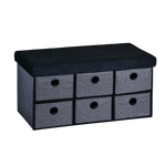 Bancheta pentru hol din imitatie de in, 6 sertare