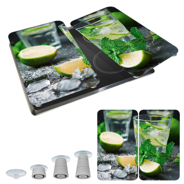 Plăci de protecție din sticlă MOJITO pentru aragaz – 2 bucăți, WENKO, mojito