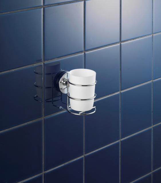 Recipient pentru periuțe de dinți MILAZZO, Vacuum-Loc - oțel cromat, WENKO