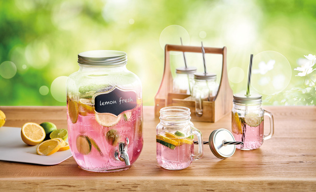 Borcan pentru bautrui racoritoare, Zeller, 3.8l, sticla, Transparent