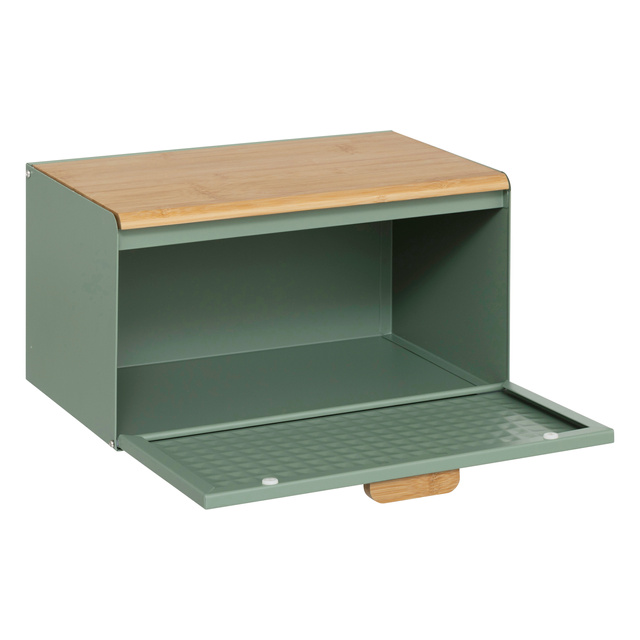 Cutie de pâine metalică SENSIA cu capac din bambus