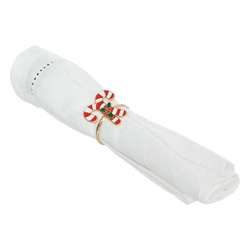 Inele de servetel de Craciun, metal, 2 bucati