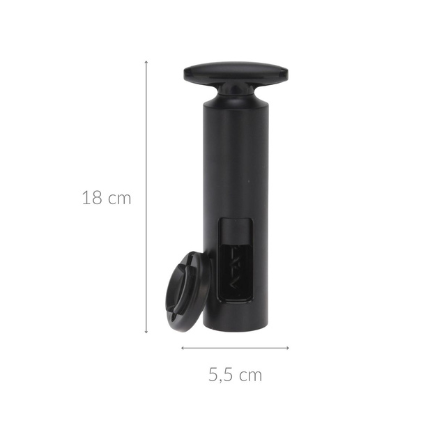 Tirbuson pentru sticle de vin, negru, 18 cm