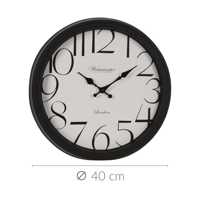 Ceas de perete cu cifre mari, Ø 40 cm