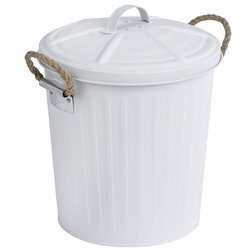 Coș de gunoi GARA alb cu capac, 6L, Wenko