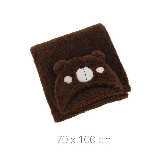 Hanorac cu gluga pentru copii Teddy, cu urechi, 70 x 100 cm