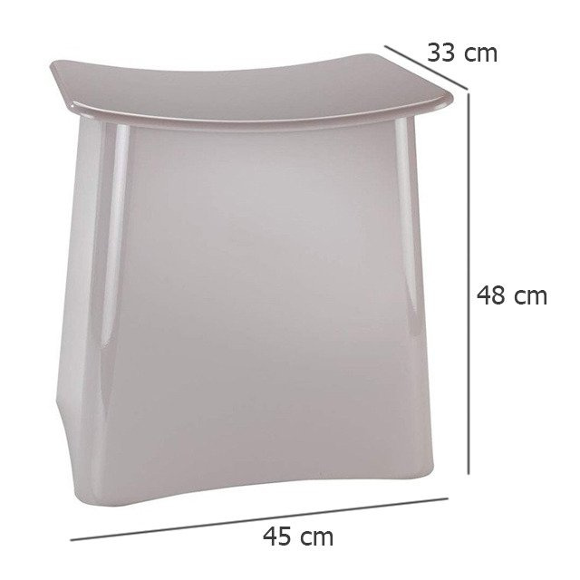 Cos pentru rufe cu scaun PLUS, 2-în-1, taupe, WENKO