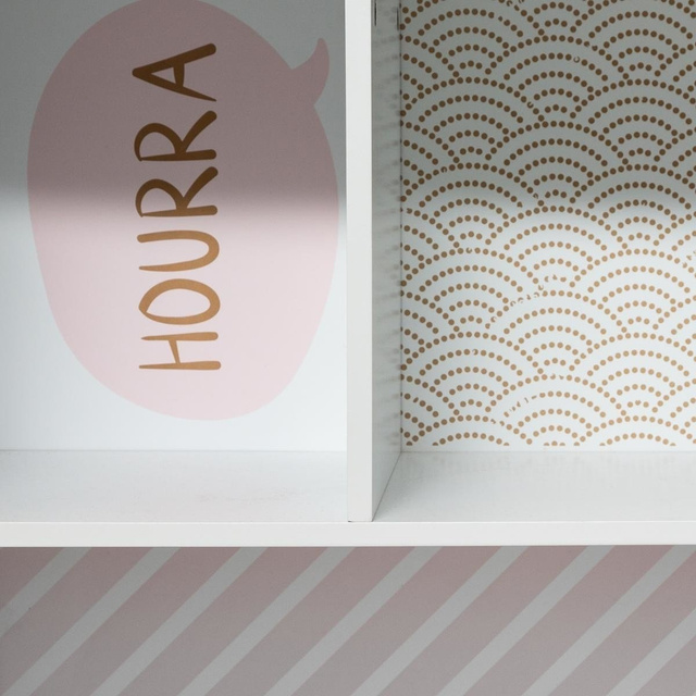 Raft pentru jucării HOUSE, 7 compartimente, roz