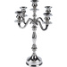 Candelabru argintiu, suport pentru 5 lumânări, 39 cm