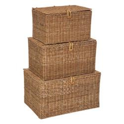 Set 3 cosuri depozitare CARMEN, din rattan