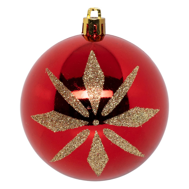 Set globuri cu decoratiuni aurii, 8 cm