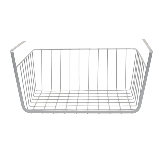 Coș suspendat pentru fructe, metalic, gri deschis, 30 x 25,5 x 14 cm