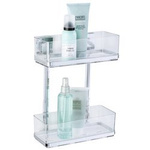 Raft baie cu 2 niveluri QUADRO, Transparent, 32,5x25,5x14 cm, WENKO