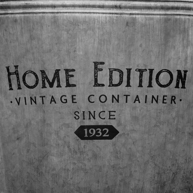 Recipient in stil retro, metal, 38 cm