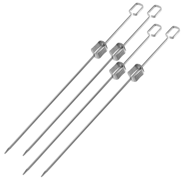 Bete pentru frigarui din otel inoxidabil, set de 4