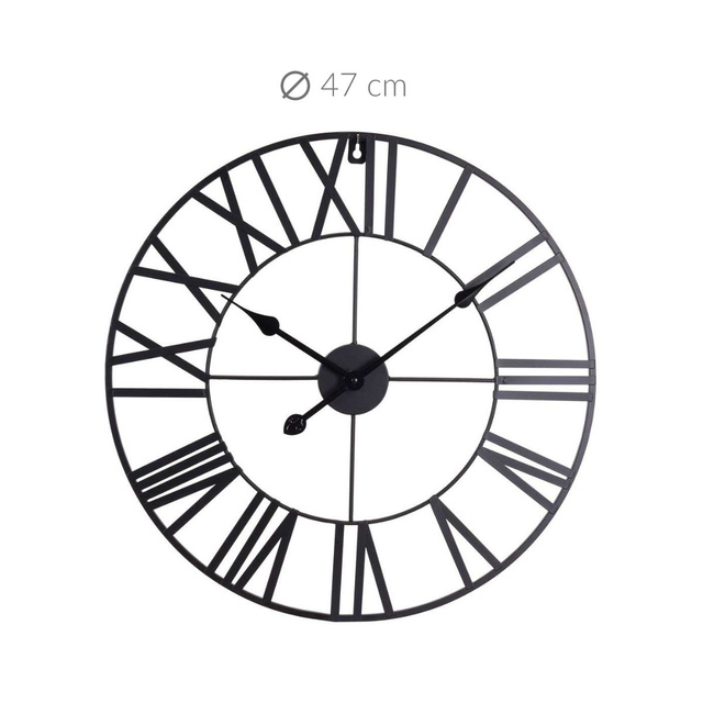 Ceas metalic VINTAGE cu cifre romane, Ø 57 cm