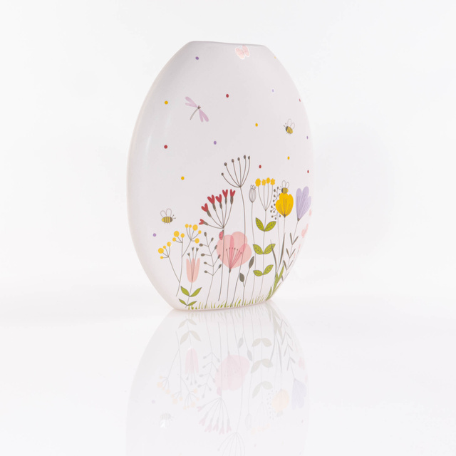 Vaza pentru o floare Florina, model floral, 31 cm