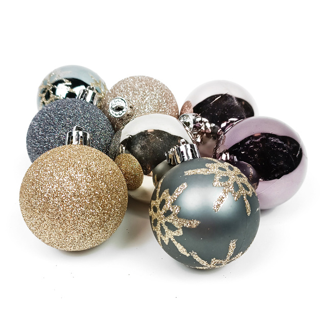 Set decoratiuni de Craciun in diferite culori, 44 de elemente