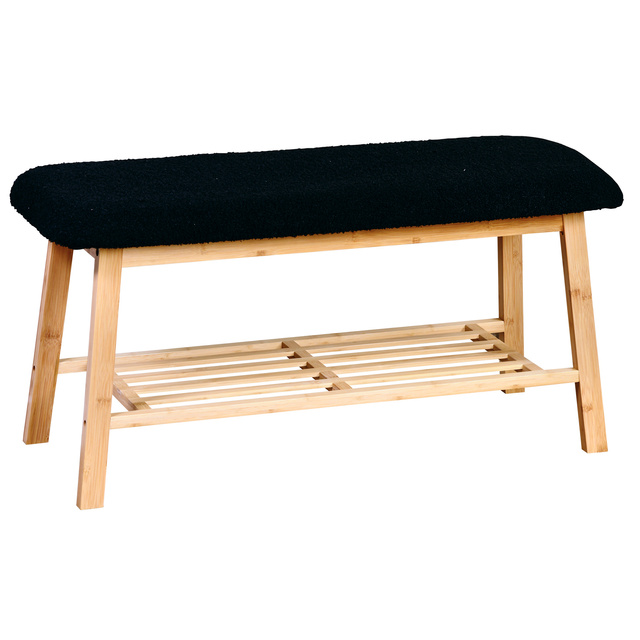 Banca de hol cu ​​polita pentru pantofi, 90 cm