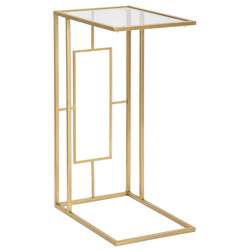 Masuta laterala cu blat din sticla, inaltime 60 cm