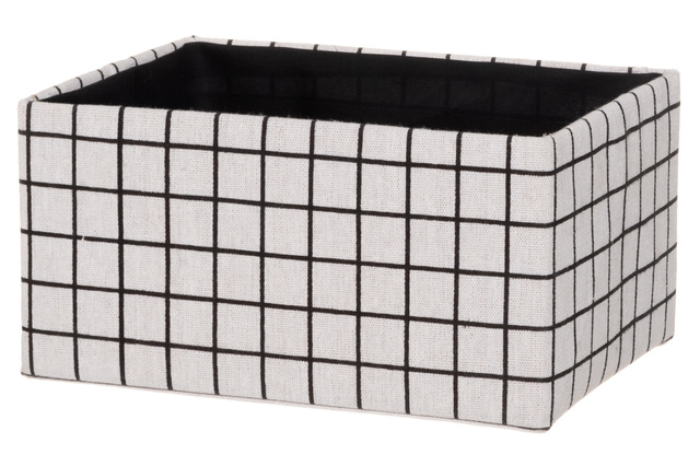 Coș textil cu mânere FOXY, Ø 34 x 50 cm