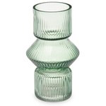 Vaza din sticla, canelata, 9,5 x 16,5 cm