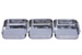 Set 3 tavi servire/preparare, Inox, 22x16x3 cm