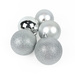 Set globuri din plastic cu diferite finisaje, Ø 7 cm, 8 buc.