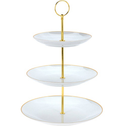 Suport de tort din porțelan cu trei niveluri