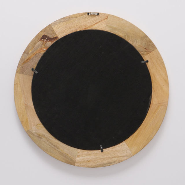 Oglindă rotundă cu cadru din lemn de mango LUKE, Ø 56 cm