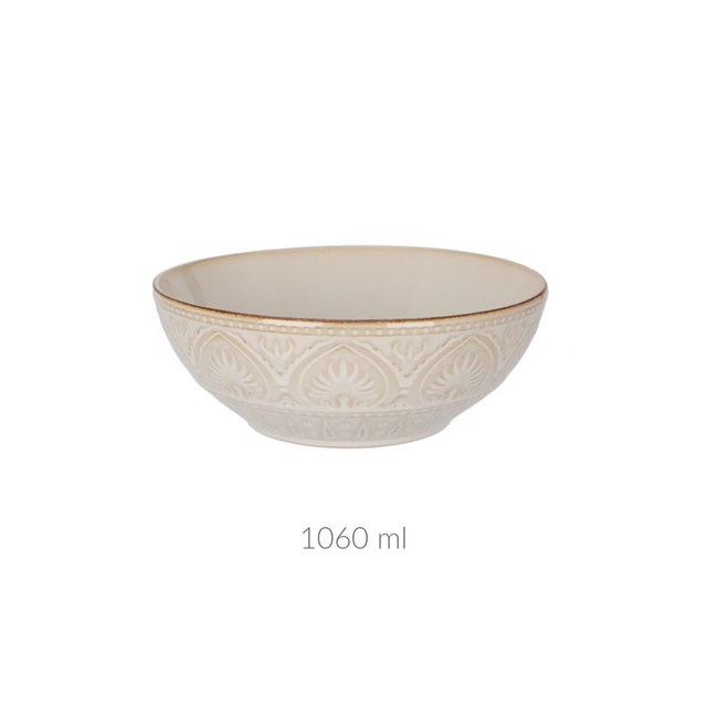 Vas din ceramică cu model canelat, 1060 ml